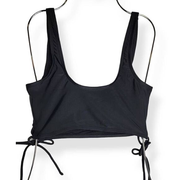 Xhilaration Black Bikini Top with side lace up Medium Jrs. - Picture 3 of 4